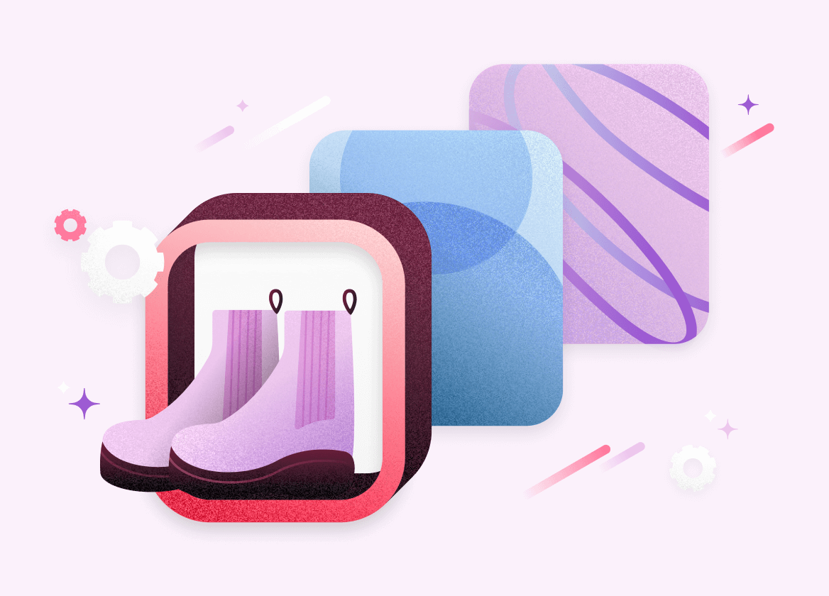 Stylized icons representing Attentive AI, including a pair of boots.