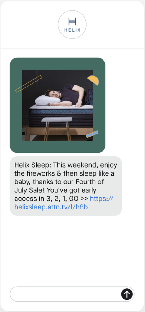 Example July 4 campaign message with image.