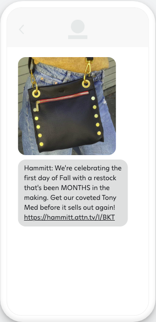 First day of fall campaign message with image.