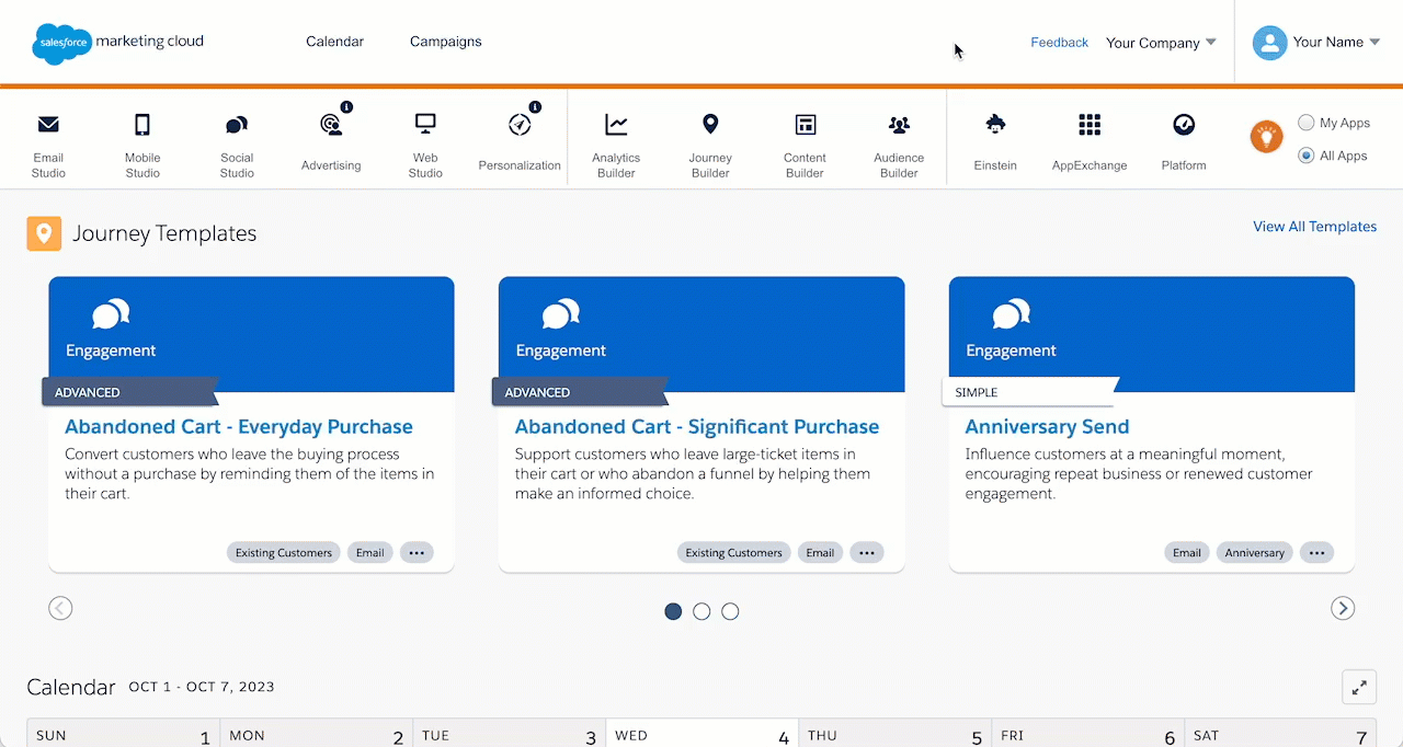 Animation showing the steps to add a UTM parameter in SFMC.