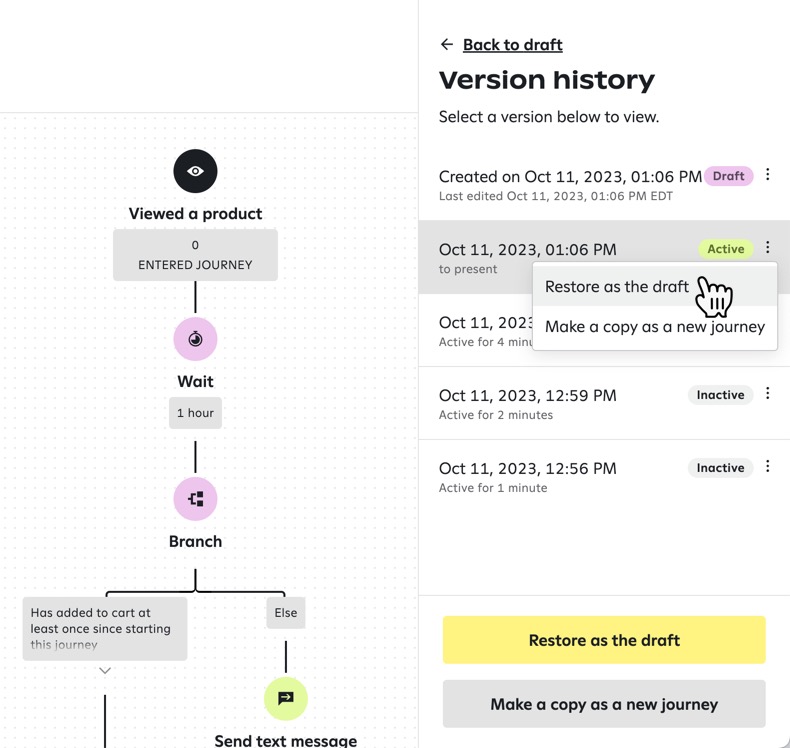 Schedule a journey – Attentive