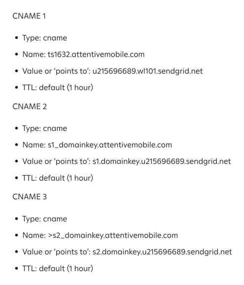 DNS CNAME records configuration details
