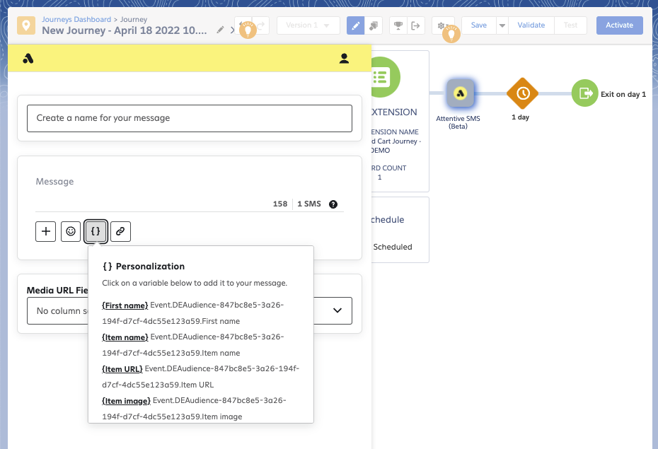 Adding personalization macro