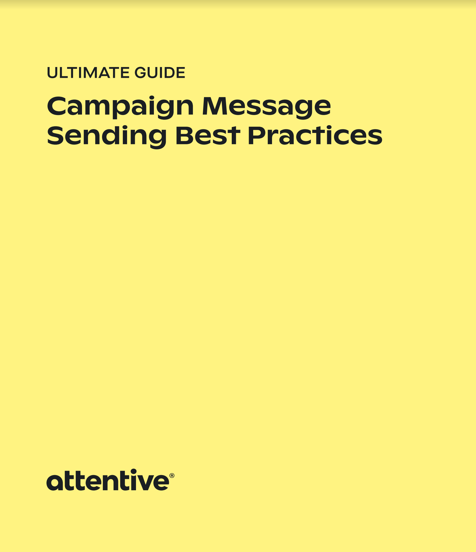 cover page of the campaign message sending best practices pdf